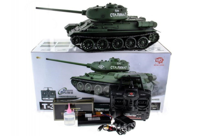 Радиоуправляемый танк HL T-34 / Т-34М Li-Ion с дымом 1:16 2.4G - HL-3909-1