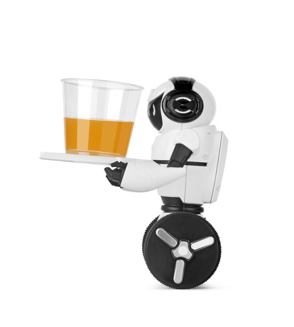 Белый робот WL toys F4 c WiFi FPV камерой, управление через APP - WLT-F4