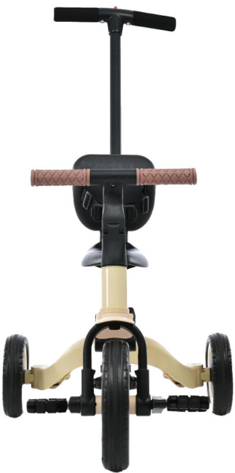 Детский беговел-велосипед 6в1 с родительской ручкой, бежевый - TR008-BEIGE