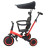 Детский беговел-велосипед 8в1 с крышей и ручкой, красный - TR008C-RED