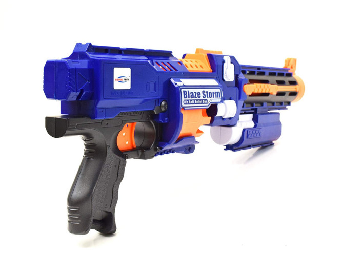 Автомат &amp;quot;BlazeStorm&amp;quot; с мягкими пулями на батарейках + лазер - 7056