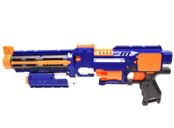 Автомат "BlazeStorm" с мягкими пулями на батарейках + лазер - 7056