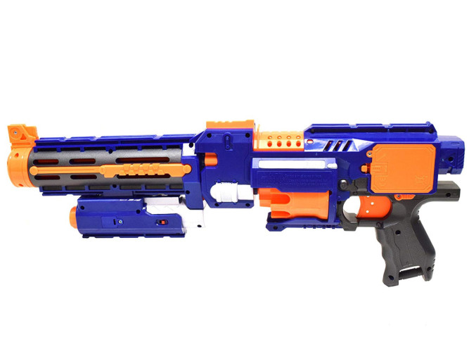 Автомат &amp;quot;BlazeStorm&amp;quot; с мягкими пулями на батарейках + лазер - 7056