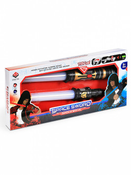 Двухсторонний меч на батарейках Space Sword (4 цвета подсветки, 2 меча) - 8108-2