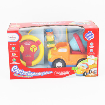 Детская оранжевая радиоуправляемая машина - бетоновоз - 6615-O