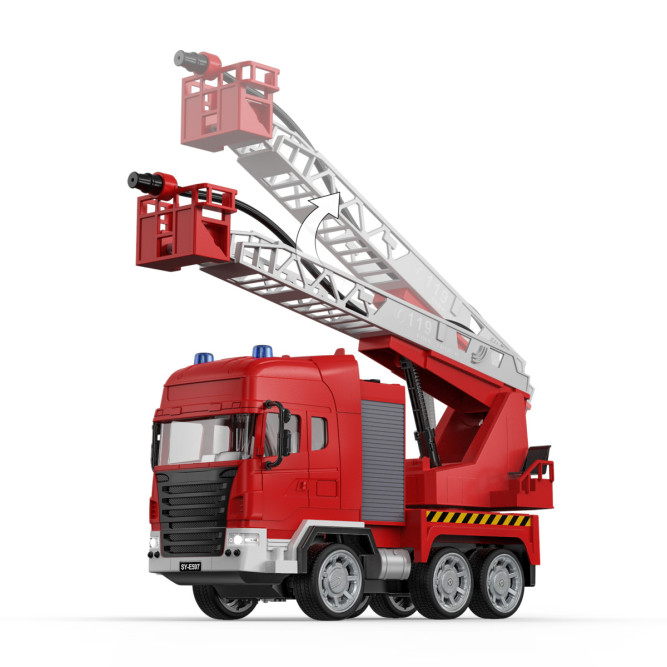 Радиоуправляемая пожарная машина Double E поливает водой 1:20 2.4G - E597-003