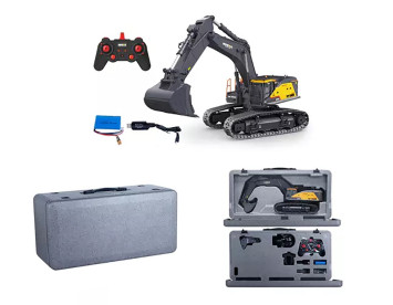 Радиоуправляемый экскаватор серый HUI NA TOYS масштаб 1:14 2.4G - HN1594-GREY