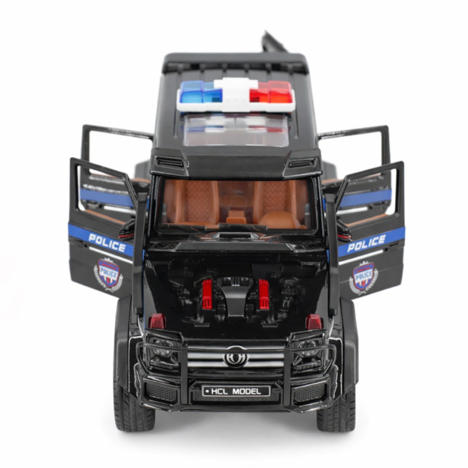 Радиоуправляемая металлическая полицейская машина Mercedes G500 1:22 - HCL-3608-BLACK