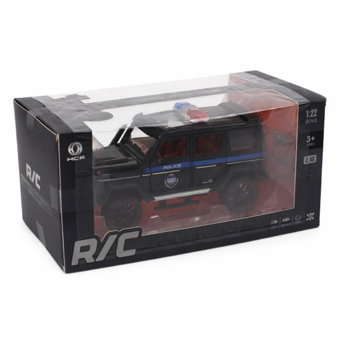 Радиоуправляемая металлическая полицейская машина Mercedes G500 1:22 - HCL-3608-BLACK