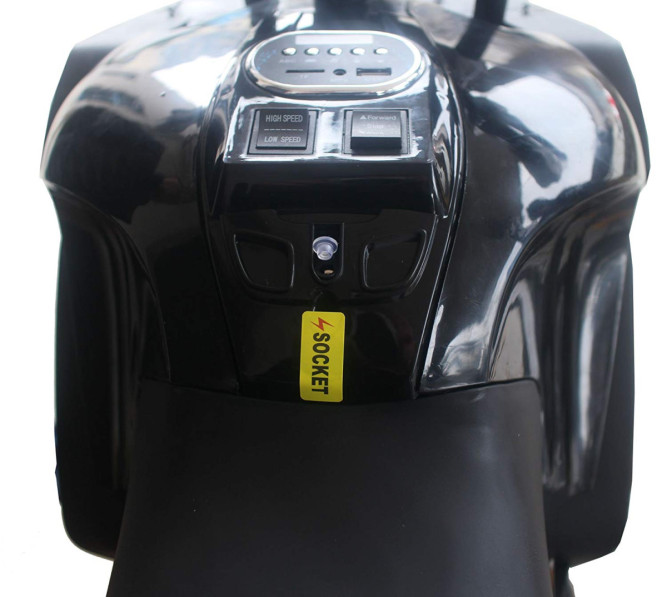 Детский электромобиль мотоцикл BMW R1200RT Black 12V - HZB-118-BLACK